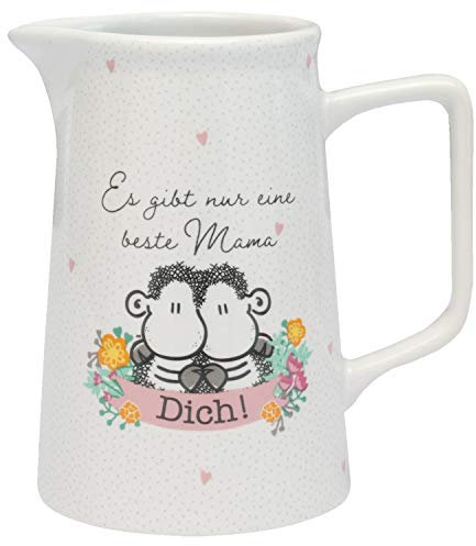 Sheepworld Kännchen mit Motiv Beste Mama | Milchkanne, Porzellan, mit Geschenk-Banderole | Geschenk Mama, Geburtstag, Muttertag | 46878