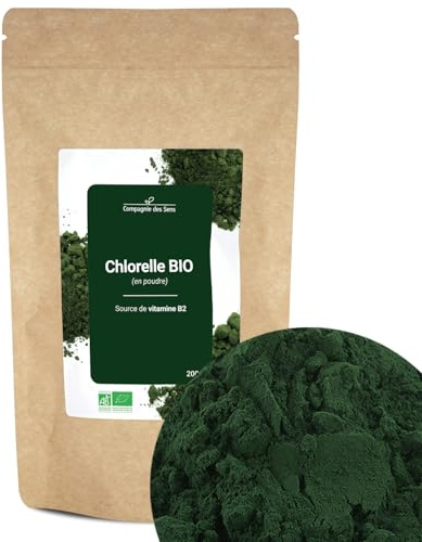 Chlorelle BIO (poudre) - La Compagnie des Sens - 200g - Riche en Vitamine B2