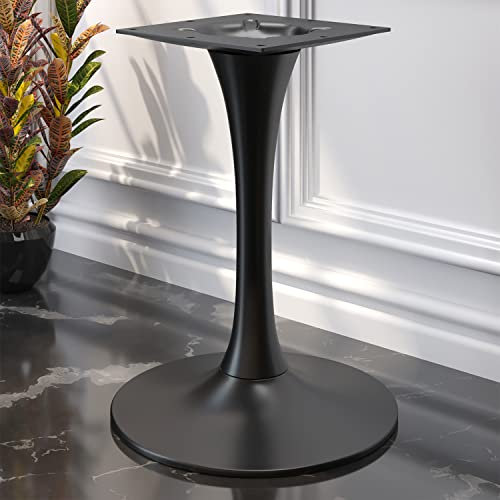 GGMMÖBEL Leonardo | Bistro Tischgestell | Schwarz | Fuß: Ø 50 cm | Säule: 10 x 73,5 cm | Tischgestell Rund, Gastro Tischgestell
