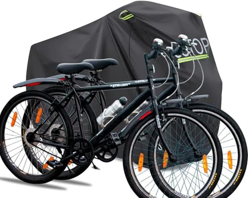 COTOP Funda/Cubierta para Bicicleta Impermeable 210D Oxford - Protección UV, Antipolvo y Lluvia - Ajuste Universal 26-29 (66-74cm) con Bolsa y Correas Antiviento200L x 105A x 110H cm