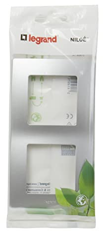 Legrand 396414 Rahmen oder Platte für Niloé-Mechanismus mit 2 Elementen Aluminium