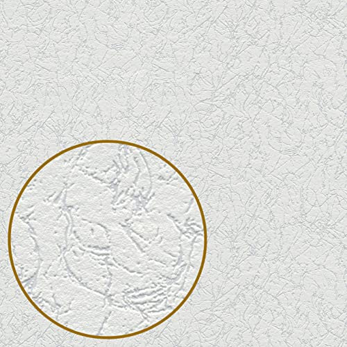 TADESSI Tapet kan målas över, fibertapet, vit, enhetlig tapet, struktur 1 kartong 12 rullar TA-01-03938