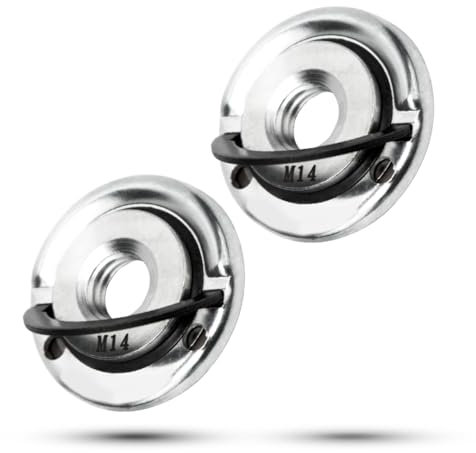 2 Pezzi Dado a Sgancio Rapido M14 con Anello di Trazione,Dado a serraggio rapido M14 per smerigliatrice angolare,Compatibile per Tutte le Smerigliatrici Angolari ecc