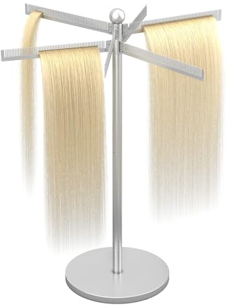 ikare Metal Hair Extension Holder - Hair Separator for Braiding, Six-Tooth Comb Wig Storage Rack, Hair Display Stand for Salon, Braiding Hair Rack for Barber Shop