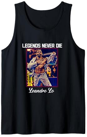 Le Leggende del BJJ Tee Non muoiono mai BJJ Gi Brazilian Jiu Jitsu Canotta, Uomo, Nero, L