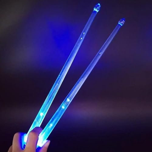 Light Up Drum Sticks, Rechargeable LED Light Up Drum Sticks, Color Changing LED Light Up Drum Sticks, Creative Lighted Drumsticks for Adults Kids Drummer Gifts Drum Accessories