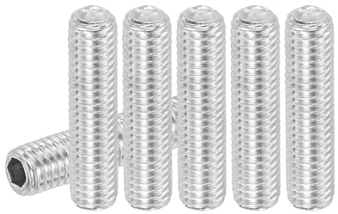 PATIKIL 30 stycken skruvar set, M5 x 16 mm hexagon grovskruv 304 rostfritt stål insexkant gängstift för fäste dörrhandtag vattenkran lampreparation