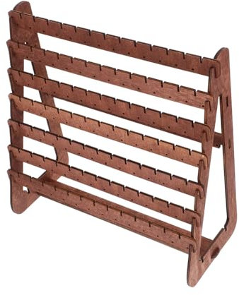 TOPBATHY Espositore Per Orecchini in Legno Vintage Porta Orecchini Verticale Compatto Per Organizzazione Gioielli Femminili Per Negozi e Fiere Artigianali