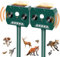 RAYGARD 2 Stück Katzenschreck Garten, 2025 Neu Marderschreck 12m 120° Ultraschall Solar Hundeschreck mit LED Licht, IP45 Wetterfest Tiervertreiber für Katzen Hunde Fuchs Waschbär Marder