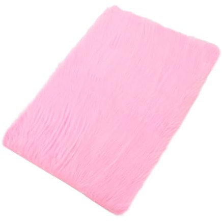 Veemoon Flauschiger Kunstfell Teppich Altrosa für Schlafzimmer Kinderzimmer und Wohnzimmer Weiche und Pflegeleichte Bettvorleger für Gemütliche Ecken und Stilvolle Raumgestaltung