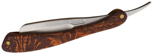 NULYLU Porta Lamette da Barba in Acciaio Inox Design Vintage Elegante, per Uso Professionale e Domestico, Supporto Sicuro per Rasoio da Uomo Finitura in Legno
