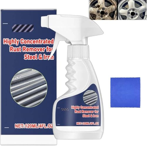 Highly Concentrated Steel Rust Remover Spray,120ml Anti Rouille Voiture Metal,Antirouille Carrosserie Spray,élimination De La Rouille,Frameto Antirouille,Rust Remover Heavy Duty For Metal Sprays (1)
