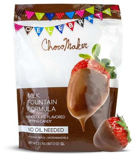 ChocoMaker Milk Chocolate Microwavable Fondue and Fountain Dipping Candy - 2 Pound Bag