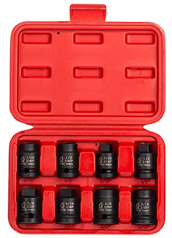 Sunex Tools 8-Piece CR-MO Steel Socket Set, 1/2-Inch Drive, Pipe Plug, Male/Female, SAE: 7/16'' to 5/8'', Heavy Duty Storage Case, Meets ANSI Standards, Model 2841