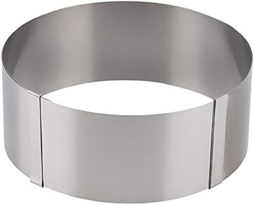 APS Tortenring, stufenlos verstellbarer Backring, Tortenring aus Edelstahl, Küchenhelfer fürs Backen, Tortenring mit Durchmesser Ø 16,5-32 cm, 7 cm Höhe
