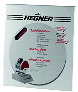 Hegner Schleifscheiben für Metall, Durchmesser 300 mm, Korn 80 für HSM 300 / WSM 300 / HSM 300S 3-Stück, 6410002