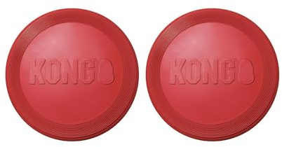 Kong Rubber Flyer,Large 2 Pack, Red