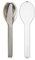Mepal - Besteck 3-teiliges Set Ellipse - Besteck-Set für unterwegs - Besteht aus einem Messer, Gabel & Löffel - Besteck-Set mit Reiseetui - Edelstahl - White