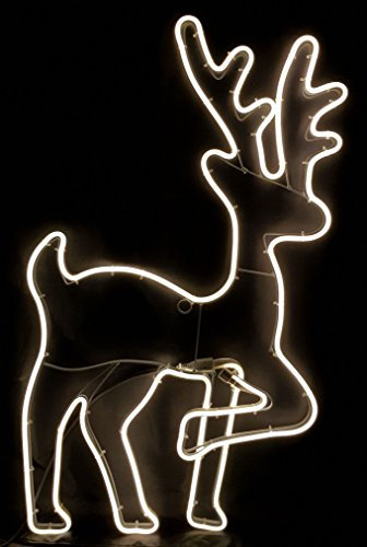 Spetebo Rentier 480 SMD LED warmweiß - 73x46 cm - Neon Lichtschlauch Elch beleuchtet Außen