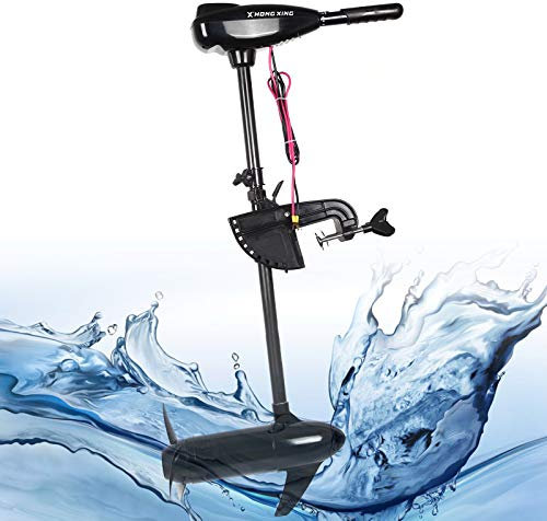 Elektromotor Aussenborder, 12V/24V 46/80/85LBS Außenbordmotor Motor mit Teleskopgriff Aufgehängt Elektrischer Bootsmotor für Boote, Schlauchboote, Kajaks (12V 80LBS)