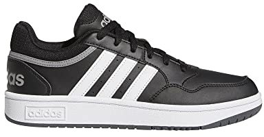 adidas Damen Hoops 3.0 Mid Lifestyle Basketball Low Shoes, Core Black/Grey Six/Grey Three, 43 1/3
