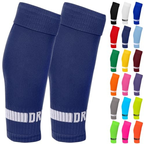 DRIPsox Football Sock Sleeves | 3 Sizes Kids-Men | 1 Pair Sock Sleeves | 18 Colours, 3 Sizes S-L, Purpose-Built Alternative To Cut Socks, Secure fit, Flexible stretch, Breathable Mesh, Kit Matching