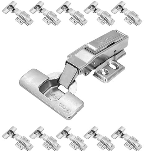 Stolmet Möbelscharniere Topfbänder 10 Stück Scharniere Set Mit Führung Abdeckkappen Öffnungswinkel 110° Soft Close Clip On