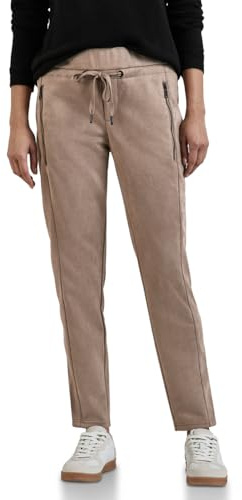 Street One A378290 Pantalón de Terciopelo, Driftwood Beige, 40W / 30L Mujeres