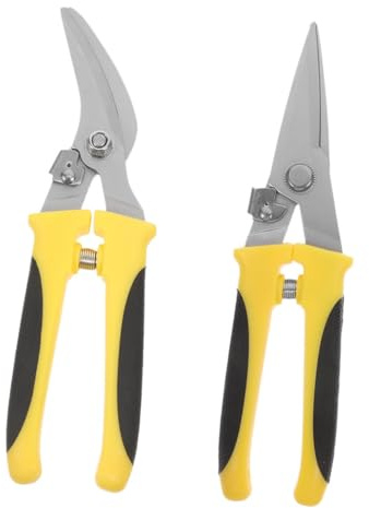 OSALADI 2piezas Tijeras De Hojalatero Industriales Herramienta De Corte Manual Tijera De Jardín y Material De Inoxidable Para Cortar Chapa Para Trabajos De Jardinería y Reparación