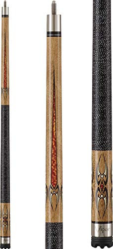 Viper by GLD Products Sinister 58 2-Piece Billiard/Pool Cue, Natural Ash with Amber/Black Points, 18 Ounce,50-1252-18