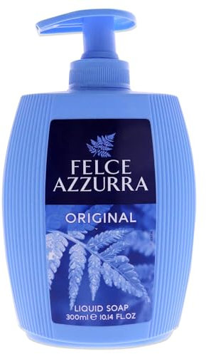 Felce Azzurra - Sapone Liquido Mani e Viso Classico Profumato, Igienizza e Idrata, Sapone Mani e Detergente Viso Gel per Igiene Quotidiana, Delicato sulla Pelle e Dermatologicamente Testato, 300 ml