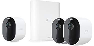 Arlo Pro3 Wireless Home Security Camera System CCTV, WiFi, 6-Month Battery Life, Colour Night Vision, Indoor or Outdoor, 2K HDR, 2-Way Audio, Spotlight, 160° View, Alarm, 3 Camera Kit, VMS4340P