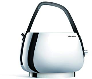 BUGATTI Jackie Bouilloire électrique avec filtre anti-calcaire Design moderne et élégant Corps en acier inoxydable 18/10 Capacité 1,20 l 2400 W Idéal pour le thé et les tisanes (Acier)