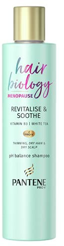 Pantene Revitalize & Soothe Menopause Shampoo, Hair Thickening Shampoo, 250ml, For Dry Hair And Scalp, Helps densify Thinning Hair, Vitamin B3 & White Tea, Hair Thickening Products For Women