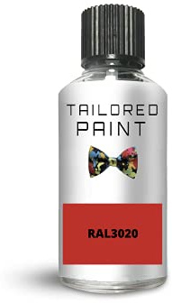 RAL3020 Traffic Red Enamel Gloss Touch Up Paint with Brush for Wood Ceramic Metal Plastic PVC Interior