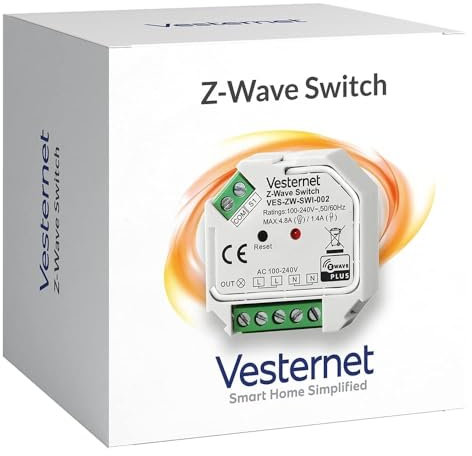 Vesternet Z-Wave Smart Switch Module (Neutral Optional) | Smart Home Control In-Wall Switch Module | Compatible with Home Assistant, SmartThings & Hubitat