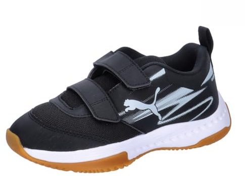 PUMA Unisex Kinder Varion Ii V Jr Indoor Court Shoe, Puma Black Cool Light Gray Gum, 32 EU