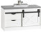 SoBuy FSR153-W Banco Zapatero con Puerta Corrediza de Granero Armario Multifuncional de Asiento para Entrada con 2 Estantes y 2 Cajones Blanco 80 x 30 x 49 cm ES