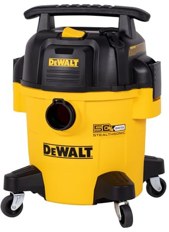 DEWALT StealthSonic Shop Vacuum Cleaner, Wet and Dry, Powerful Suction and Portable with Accessories, Ultra Quiet for Home, Garage, Car, Workshop, Workplace, DXV05P-QT