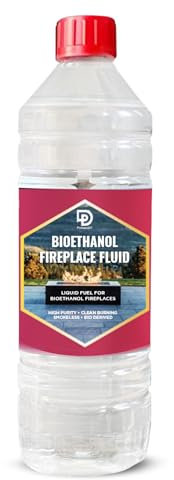 PRIMES DIY 1 Litre Premium Bioethanol Fuel for Fire Place Clean Burning High Purity Bio Ethanol Liquid Fuel for Fire Pits Burners and Stoves Indoor and Outdoor Use Eco Friendly Bioethanol Fuel Liquid