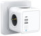 Katalia Cubo Enchufe Multiple USB 7 en 1, Regleta Ladron Enchufes Multiple (4000W/16A) con 4 Tomas CA, 2 USB A, 1 USB C e Interruptor, Cargador para Casa, Oficina, Viaje, Blanco