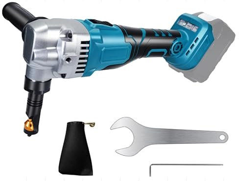 Cordless Metal Nibbler Compatible with Makita 18V Battery, Brushless Electric Metal Shear with 360° Rotating Nibble Head, 3 speeds, Metal Cutter for Stainless Steel, Aluminum(No Battery)