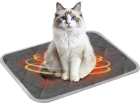 Chumix 40X50 cm Tappetino Autoriscaldante per Gatti e Cani, Coperta Riscaldante Domestici Animali, Eco-Friendly Antiscivolo, Coperta Termica lavabile Antiscivolo Cane (S)