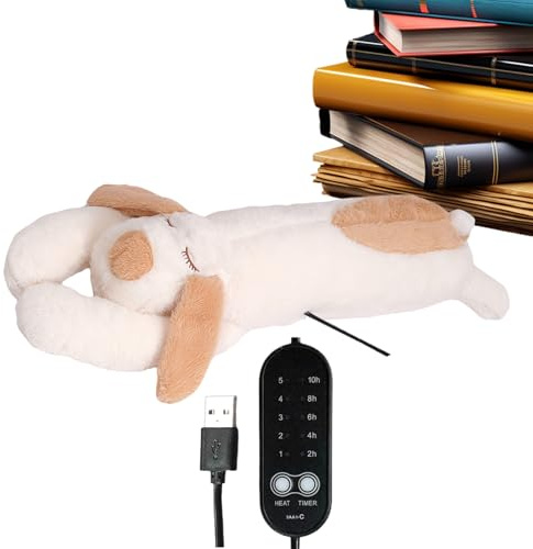 Arroopu Almohadilla Térmica Peluche | Peluche Calentable Para Mascotas - Muñeco Eléctrico con Temperatura Ajustable USB y Apagado Automático - Para Hombros Cuello Espalda Vientre Niñas Niños y