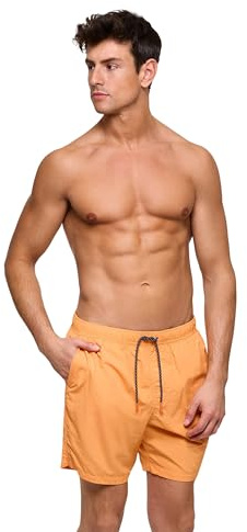 KOALA BAY | Foxer | Bañador Hombre Azul Claro Naranja | Shorts Baño Liso | Secado Rápido Ajustable | Pantalón Corto Playa Piscina Verano (FR/ES, Letras, XL, Regular, Regular, Naranja)