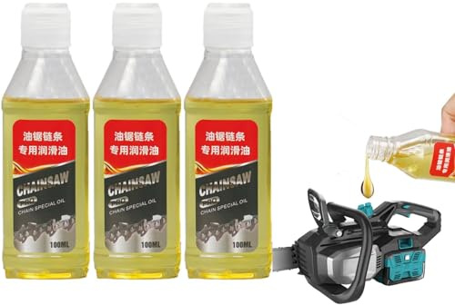 3 Pièces Huile Chaine Tronçonneuse, 100ml Huile Tronconneuse Electrique, Lubrifiant Pour Chaîne De Tronçonneuses Inoxydable, Porte Coulissante, Machine À Coudre, Pour Une Coupe Rapide Et