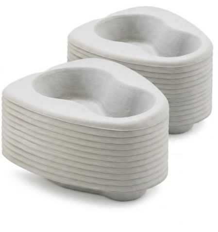 IndustraCare 2000ml Disposable Bed Pan Liners – Pack of 20 | Single-Use Moulded Pulp Bed Pan & Commode Liners | Hygiene & Infection Control for Hospitals, Care Homes & Home Care | Made in Britain, Hygiene & Infection Control for Hospitals, Care Homes & Home Care