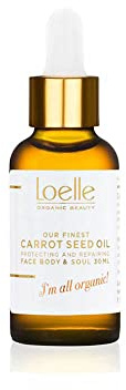 Loelle - Huile de Graines de Carotte Pressée à Froid - Huile de Carottes Bio avec Bêta-Carotène et Antioxydants - Huiles de Visage pour les Peaux Endommagées par le Soleil - Récoltée en France (30ml)