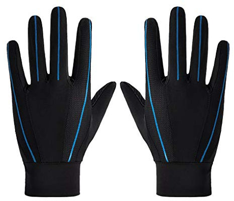YJZQ Herren Fahrradhandschuhe rutschfest Touchscreen Vollfinger Handschuhe Sommer UV Schutz Handschuhe Kurz Dünn Atmungsaktive Sonnenschutz Fäustlinge Damen Gloves Radfahren Outdoor
