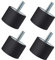 4 Stück M8 40x30mm Gummi-Absorber Halterungen Anti-Vibrations-Isolator Silentblock-Dämpfer für Luftkompressoren Motoren Wasserpumpen